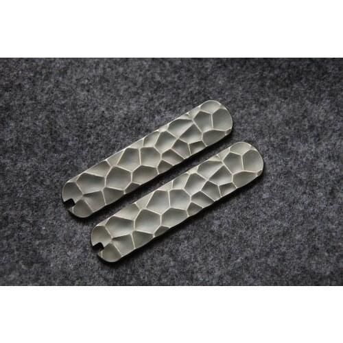 Custom Made Brass Handle Scales with Tweezer Cut-Out for 74mm Victorinox Swiss Army Knife Mod