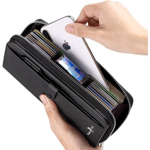 WILLIAMPOLO2020 new high quality wallet mens long RFRD multi-card large capacity mens card bag multifunctional handbag