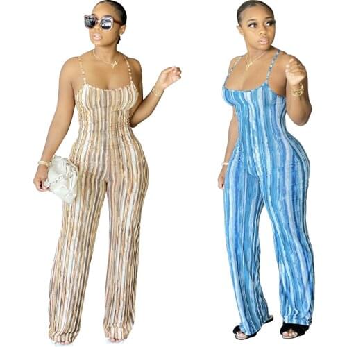Suspender Striped Fashion Sexy Halter Jumpsuit Womens for Shopping Parties To Wear Casual Summer Clothes on The Street Jumpsuit