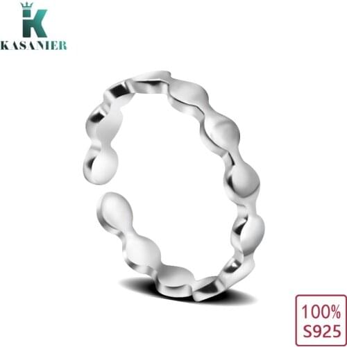 KASANIER 1Pcs Fashion Women ring 925 Sterling Silver Rings Solid Girl Jewelry Party Ring Adjustable Size