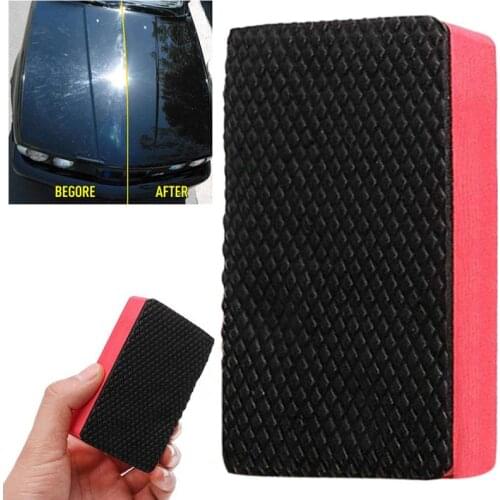 1Pcs Car Cleaning Clay Car Wash Mud Cleaning Sponge Magic Car Clean Clay Bar Car Detailing Cleaning Care Washing Tool Red