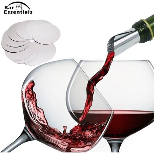 10/30pcs lot Practical Disk Pourer Wine Whisky Foil Pourers Stop Drop Spout Wine Tasting Party Bar Tools Wine Pourer