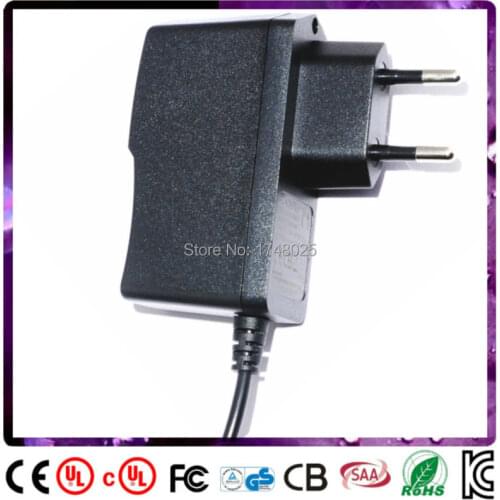 Free shipping 5 volt 1.5amp power adapter adaptor EU input 100 240v ac 5.5x2.1mm 90cm DC cable Power Supply transformer