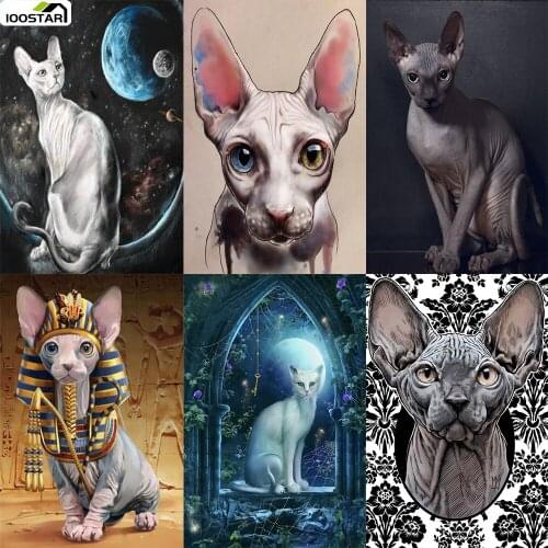 DIY 5D Diamond Embroidery Sphinx Cat Diamond Mosaic Sets Diamond Painting Animal Pictures Of Rhinestones Home Decor Unique Gift