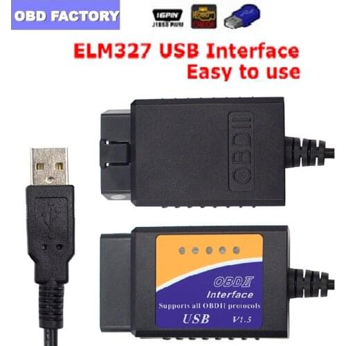 Real PIC18F25K80 Chip ELM327 USB Interface OBD2 Diagnostic Scanner ELM327 V1.5 ELM 327 V 1.5 OBD 2 Auto Code Reader Scan Tool