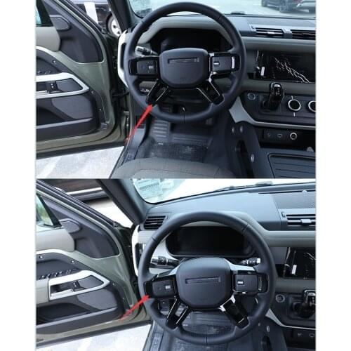 For Land Rover Defender 2020 2021 ABS steering wheel decorative frame steering wheel button decorative frame interior styling