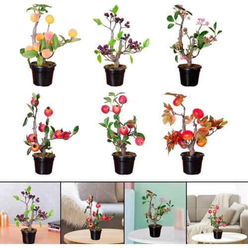 Artificial Bonsai Pots Plant Artificial Bonsai Tree in Pot Plant Fruit Tree