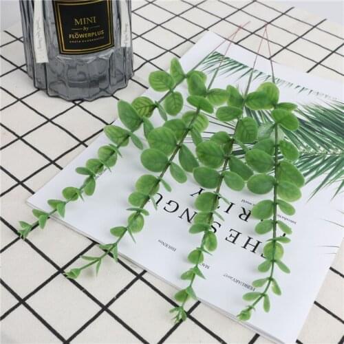 12Pcs Artificial Eucalyptus Leaves Plants Flower Material for Wedding Flower Wall Home Decoration Greenery Plant Leaf Decor