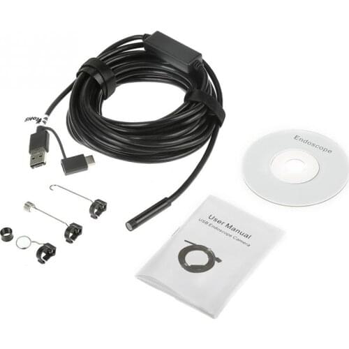 3 in 1 Waterproof OTG USB Endoscope Kit 6-Led USB Endoscope Borescope Inspection Camera 1.5M for Android High Quality