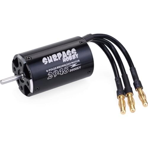 RC Boat Motor 2948 Waterproof 3000KV 2958 3380KV 2968 2800KV 4 Poles Brushless Motor 600-800mm for 1/10 1/8 RC Car Traxxas Blast