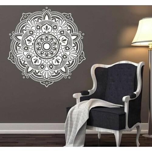 Mandala Round Flower Wall Stickers Home Decor Wall Paper For Bedroom Livingroom Round Pattern Wall Decals Self Adhesive C744