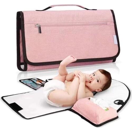 Multifunction Baby Diaper Changing Mat Mommy Wet Bags Travel Portable Newborn Baby Mattress Diaper Changing Pad Waterproof Clean