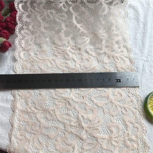 Soft elastic floral Light golden yellowpattern lace ribbon diy crafts supplies lace tape dress clothing top bra decoration21cm