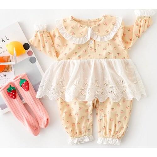 New Arrival Sweet Baby Girls Lace Floral Body Suit