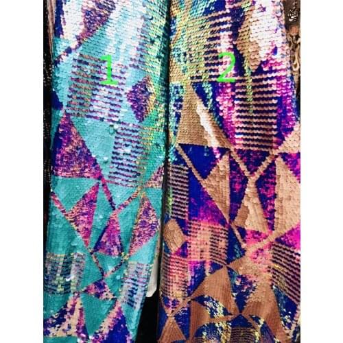 New design shinny sequins on sale embroidered lace fabric Popular sequins BZL-11263 French Lace Fabric for party