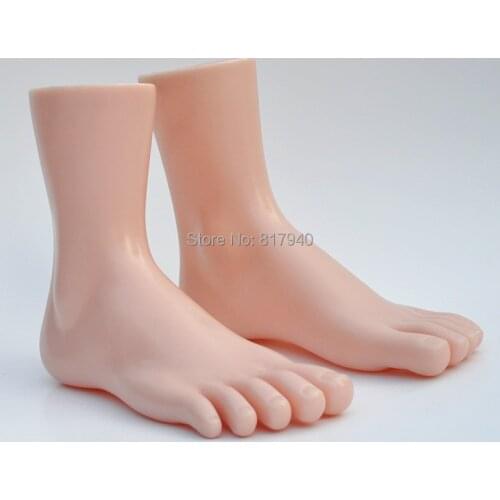 One Pair Male PVC Mannequin Manikin Foot For Sock Display