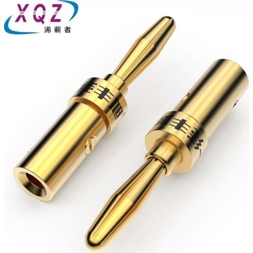 Peaker Cable Banana Connector Screw Jack Plug Adapter for Speaker Wire Amplifier Audio Video Cable Banana Plug