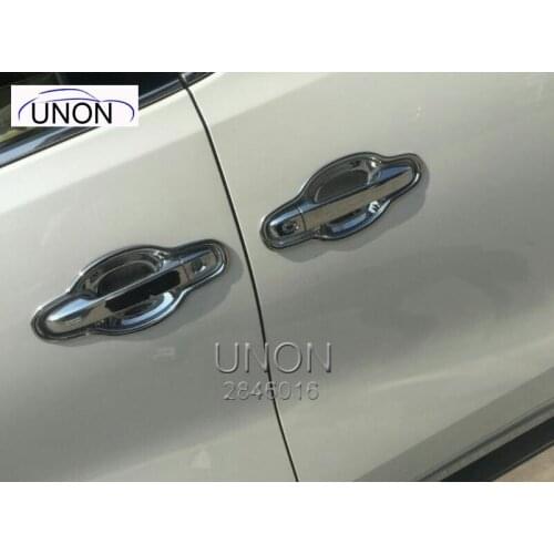 Fit For Toyota Alphard Vellfire 2015 2016 Door Bowl Protective Sticker Cover Trim Abs Chrome 8Pcs/Set