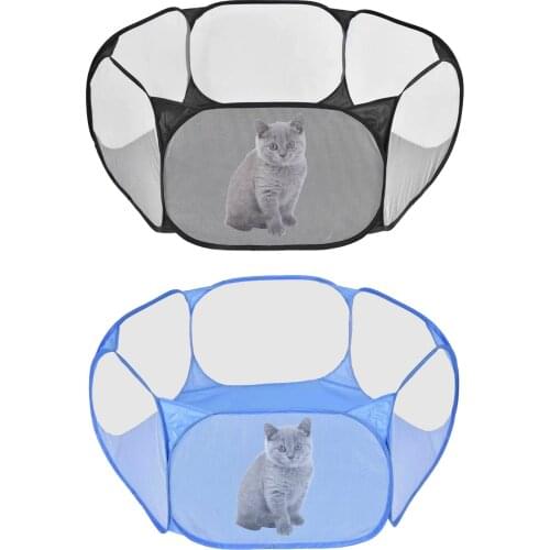 Portable Folding Pet Tent Dog House Octagonal Cage Animal Playpen Cage Foldable Pet Carring Case Pet Tent For Indoor Appropriate