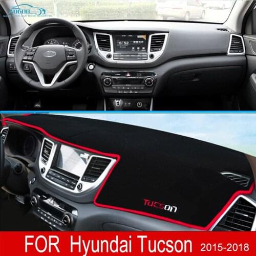 Anti-Slip Mat Dashboard Cover Pad Sunshade Dashmat Carpet UV Car Accessories Rug For Hyundai Tucson 2016 2017 2018