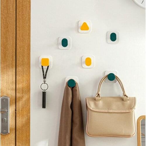 Self Adhesive Home Kitchen Wall Door Hook Key Holder Rack Towel Hanger Multi-Purpose Bathroom Rack Hooks Home Accessories