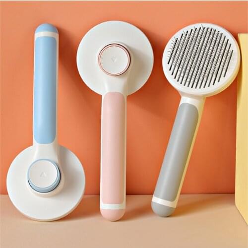 Cat Brush Pet Grooming Comb with Massage Particle Dog Brush for Shedding Mats Tangled Hair Self Cleaning Slicker Remover Brushes