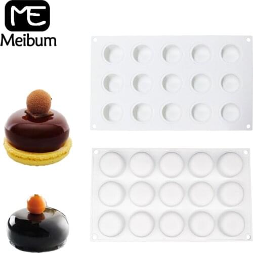 Meibum 15 Cavity Oblate Shape Silicone Cake Mold Pastry Tools Chocolate Muffin Dessert Pudding Baking Moulds Accessories