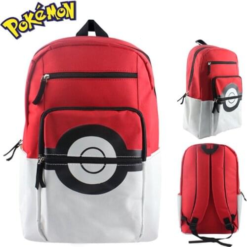 Takara Tomy Pokemon Genuine Cartoon Cute Student School Bag Anime Peripheral Elf Ball Canvas Backpack Birthday Gift for Children