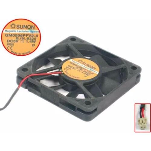 SUNON GM0506PFV2-A G.(9).B325 DC 5V 1.4W 60x60x10mm 2-wire Server Cooling Fan