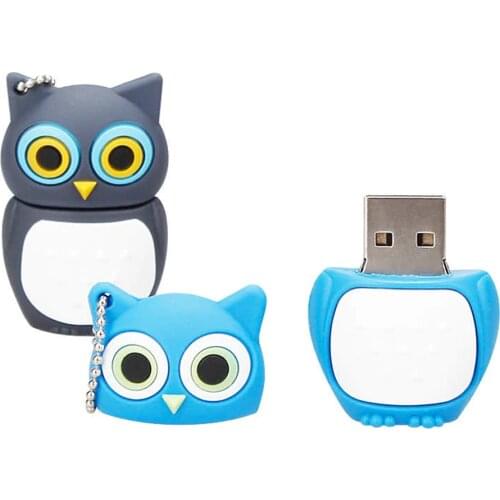 Silica gel cle usb flash drive 32GB 16GB 4GB cartoon owl pendrive 128GB 64GB pen drive 8GB flash usb 2.0 memoria usb stick Key
