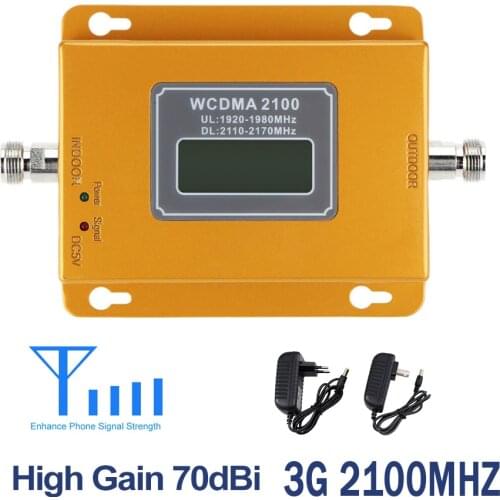 3G Ripetitore 2100MHz Repeater LCD WCDMA 2100 MHZ Mobile Phone mini Signal Booster Signal Booster Cell Phone Amplifier