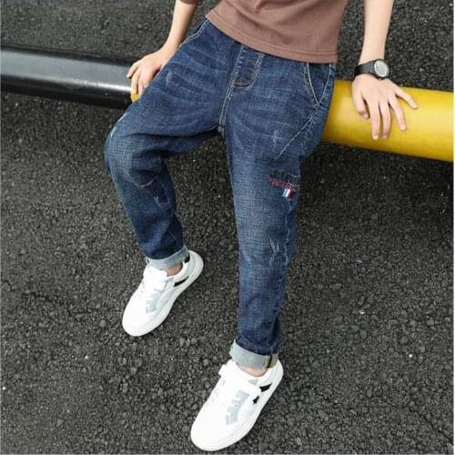 Spring Winter Kids Pants Girls Boy Jeans Thick Children Jeans for Boys Kids Baby Jeans Denim Pants Toddler Teenage Boys Clothing