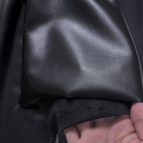 140cm*100cm high quality black thick velvet artificial leather Faux PU leather fabric four-sided stretch fabric leggings fabric