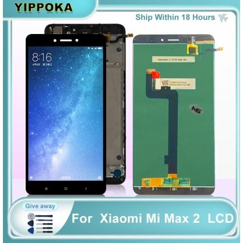 6.44" For Xiaomi MAX 2 LCD Display Screen Touch Digitizer For Xiaomi MI MAX 2 Display 10 Touch With Frame