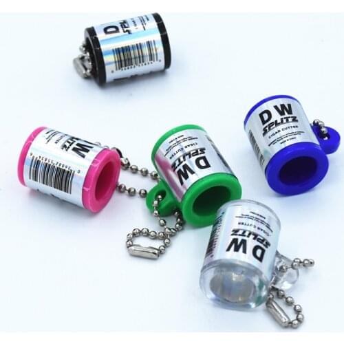 1 Pc Plastic Pocket Tobacco Cigar Knife Cutter with Key Ring Chain Portable Tobacco Smoking Pipe Tools,Color Random