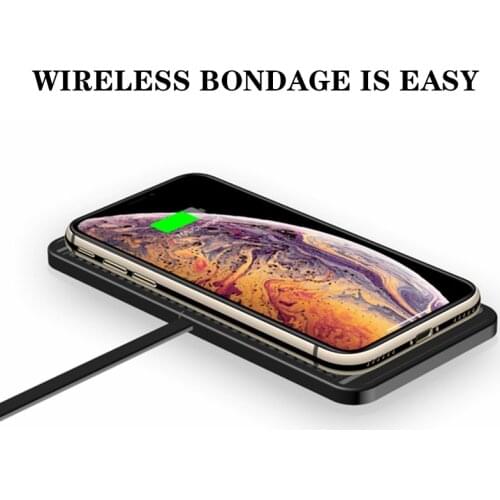 10W Car Qi Wireless Charger Non-slip Mat Phone Fast Charging Holder Dock Station Pad For iPhone For AirPods 1/2/Pro For Samsung