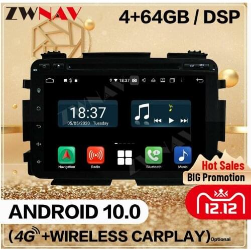 128GB 2 Din For Honda HRV VEZEL 2015 2016 2017 2018 2019 2020 Android 10 Car Player Audio Radio GPS Navi Head Unit Auto Stereo