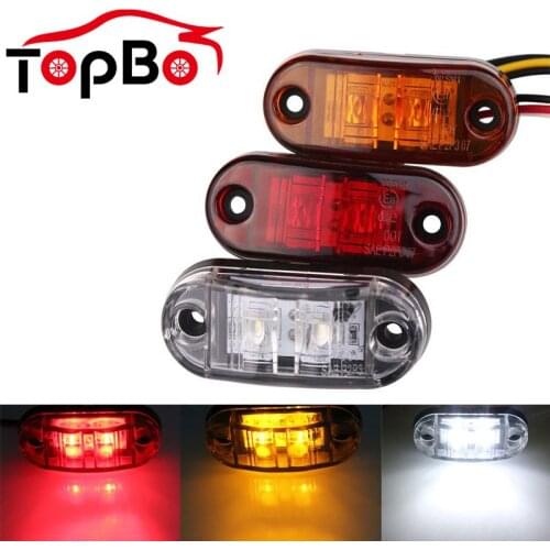 2/5/10 Pcs LED White Red Yellow Side Marker Light 12V 24V Auto Car External Oval Clearance Trailer Truck Lamp Warning Tail Light