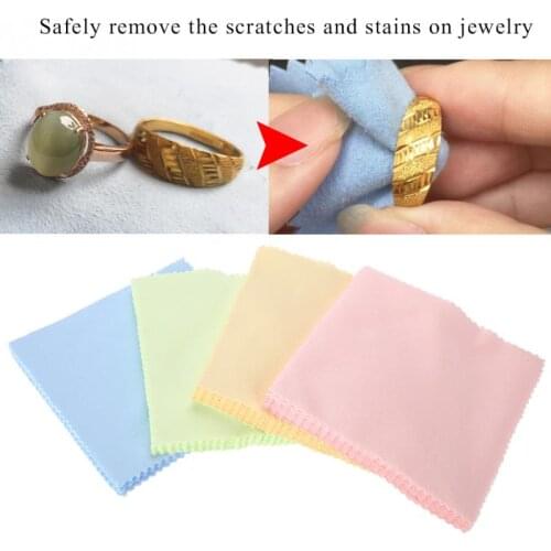 50 Pcs Jewelry Cleaning Accessory Polishing Cloth for Wiping Platinum Silver