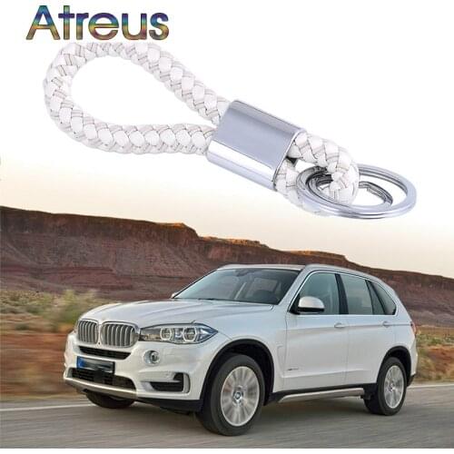 1pcs Car-styling PU key ring keychain chain for Abarth Fiat 500 BMW E60 E36 E34 Mercedes Benz W204 Volvo XC90 V70 Accessories