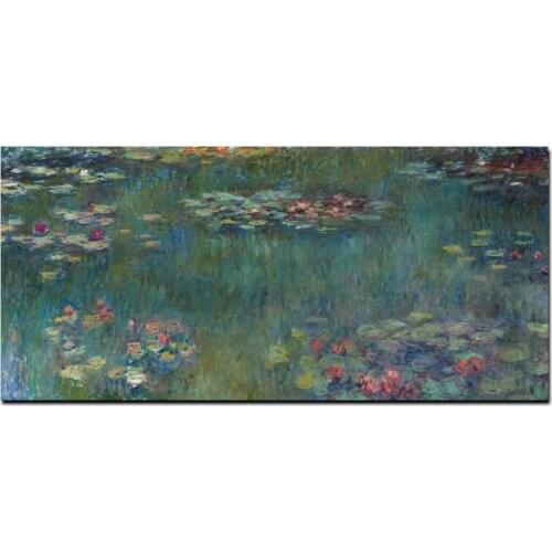 Big size HD Print Monet Oil Painting Lotus Landscape Painting on Canvas Impressionist Wall Art Picture Poster Home Cuadros Decor