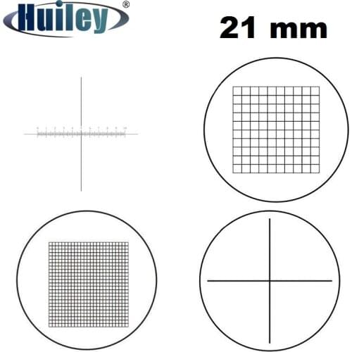 21mm Diameter Microscope Optical Micrometer Eyepiece Reticle Ocular Scale Calibration Cross Ruler Grid Scale for Microscope