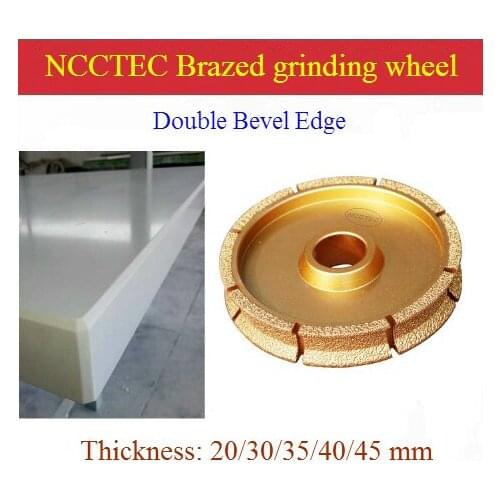 [Double Bevel Edge] 5.6'' Diamond vacuum Brazing grinding Trimming wheels | 140mm Brazed router CNC disc with chamfering of edge