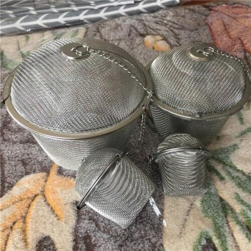 Big stainless steel tea infuser mug strainer Mesh loose tea leaf coffee spice ball filter for teapot home kitchen accessories