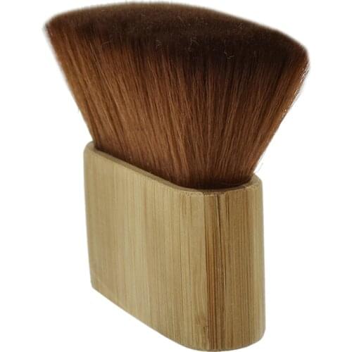 Hot style hairdressing tool for barber shop with wooden handle soft hair cleaning brush