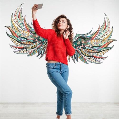 KAKUDER Home Decoration Creative Wall Sticker Wings stickers for wall Window Decoration 50x70cm f20