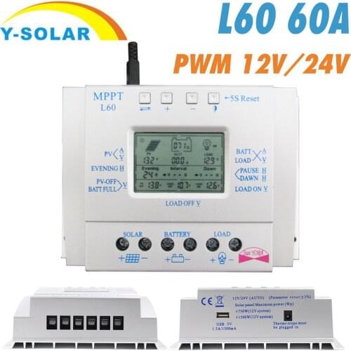 L60 5V 60A 12V/24V Solar Photovoltaic Power Generation System USB Solar Controller
