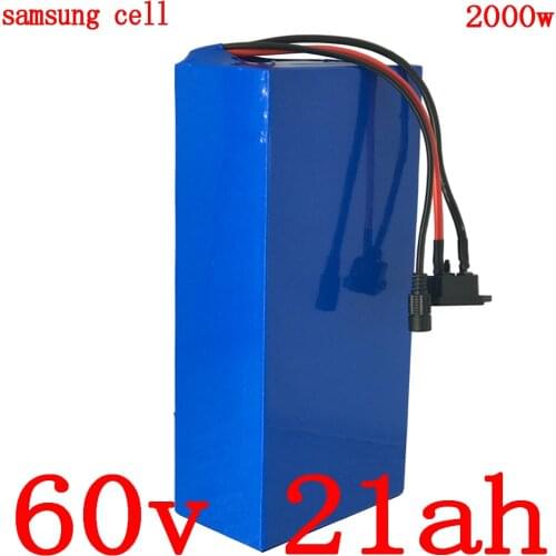 Free duty 60V1500W 2000W 2500W lithium battery 60V 20AH electric scooter battery 60V 21AH electric bike battery use samsung cell