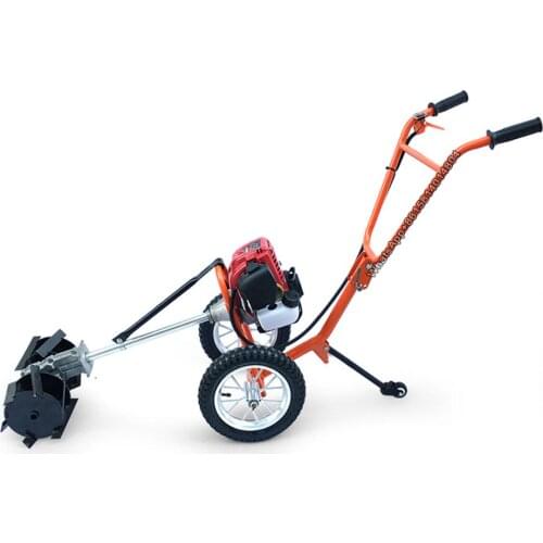 Small double handle multifunctional push lawn mower,lawn mower,weeder,weeding wheel brush cutter,ripper