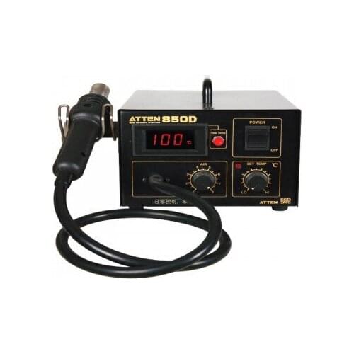 ATTEN AT850D Hot Air Rework Station with accurate and stable temperature, ESD safe, suitable for QFP, PLCC, SOP, BGA, etc